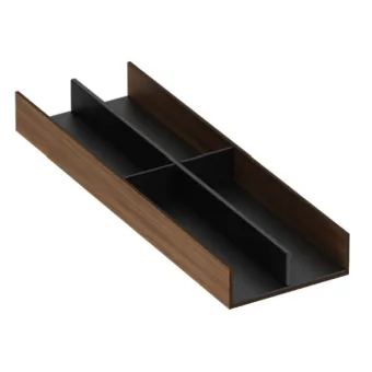Dėklas akiniams 432x150mm, H50mm, CANALETTO, riešuto/antracito spalva, dirbtinė oda, antracitas