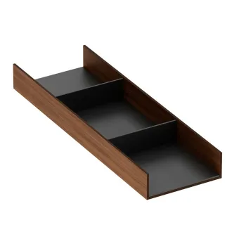 Divider tray 472x150mm H50mm CANALETTO, Canaletto Walnut & anthracite, simil leather