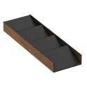 Jewelry tray 472x150mm H50mm CANALETTO, Canaletto Walnut & anthracite, simil leather