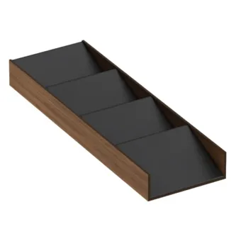 Jewelry tray 472x150mm H50mm CANALETTO, Canaletto Walnut & anthracite, simil leather