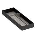 Jewelry tray 432x150mm H50mm simil leather, anthracite, light gray
