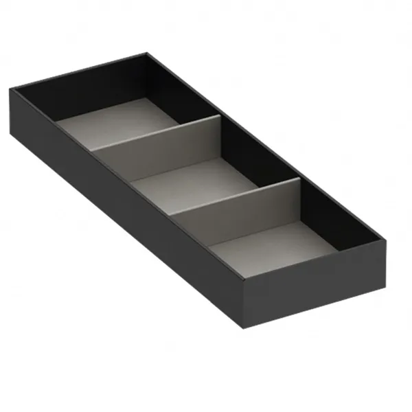 Divider tray 432x150mm H50mm simil leather, anthracite, light gray