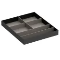 Multipurpose tray, 432x365mm H50mm simil leather, anthracite, light gray