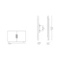 Handle SKYLINE CC40mm L176mm H14mm P15mm polished brass 