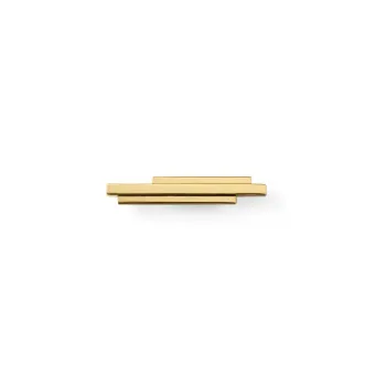 Knob SKYLINE L14mm H14mm P80mm black polished brass