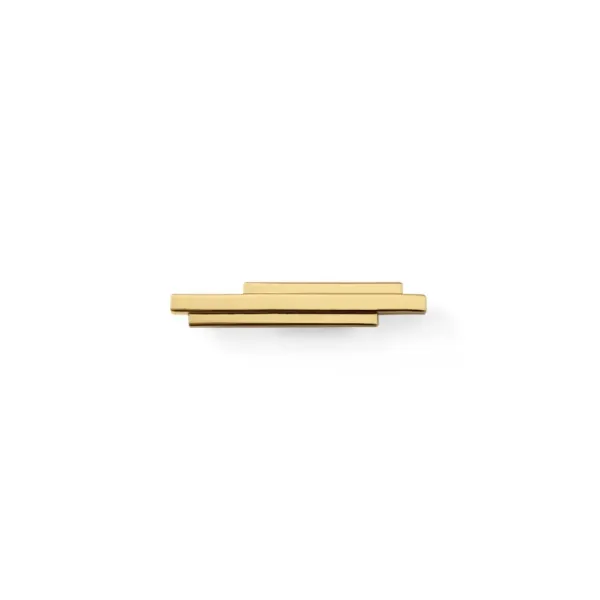 Knob SKYLINE L14mm H14mm P80mm black polished brass