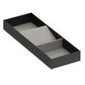 Dėklas auskarams 432x150mm, H50mm, dirbtinė oda, antracitas, šviesi pilka