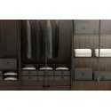 Box with lid W350mm L430mm H205mm simil leather, anthracite, dark gray velvet