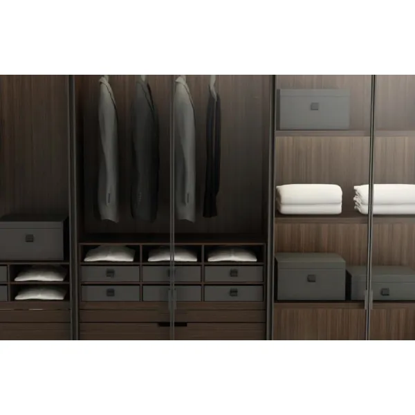 Dėžė be dangčio 275x322x85mm, dirbtinė oda antracitas, tamsiai pilkas velvetas
