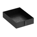 Dėžė be dangčio 275x322x85mm, dirbtinė oda antracitas, tamsiai pilkas velvetas
