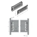 Drawer sides METALBOX L450mm H86mm gray RAL9006