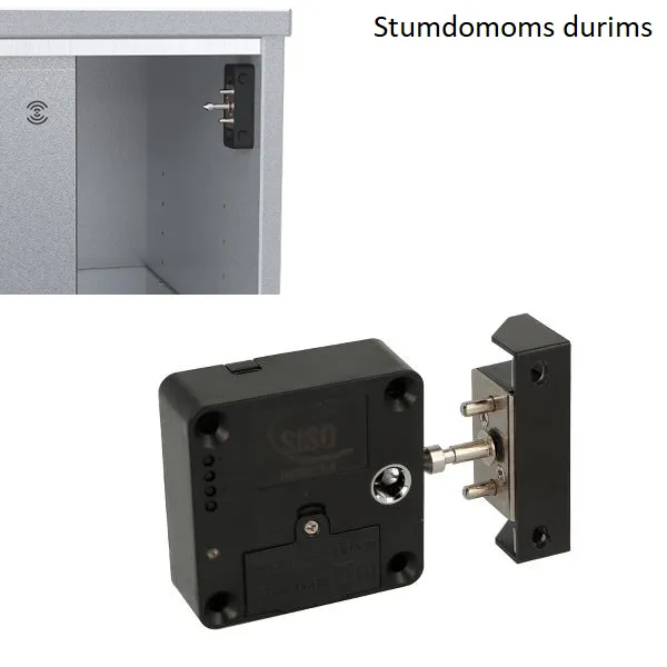Spynelė elektroninė MIFARE1 MINI 61x61x22mm, juoda