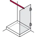 Laikiklis dušo kabinai sieninis 90° L1050mm, chromas