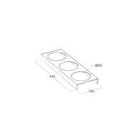 Laikiklis stiklainiams 472mm riešutas MODUL