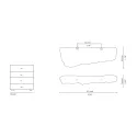 Rankenėlė KESYA CC30mm, L91mm, H30mm, P14mm, poliruotas žalvaris