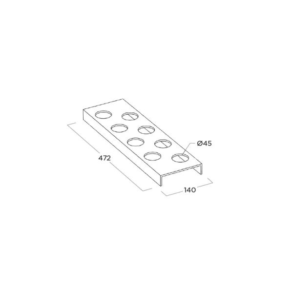 Spice jar insert L472mm dark brown metallic MODUL