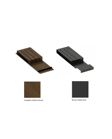 Knife rack L472mm dark brown metallic MODUL