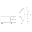 Rankenėlė NOVEAU CC123mm, L164mm, H42mm, P30mm, poliruotas žalvaris