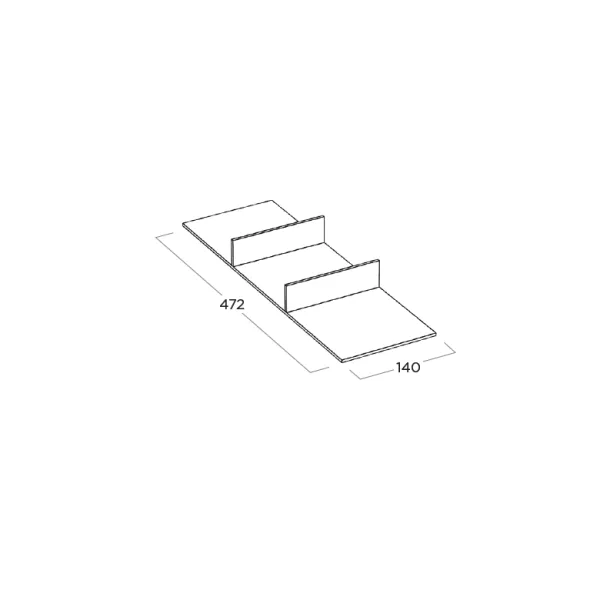 Divider L472mm nut MODUL