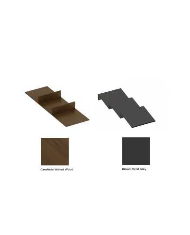 Divider L472mm dark brown metallic MODUL