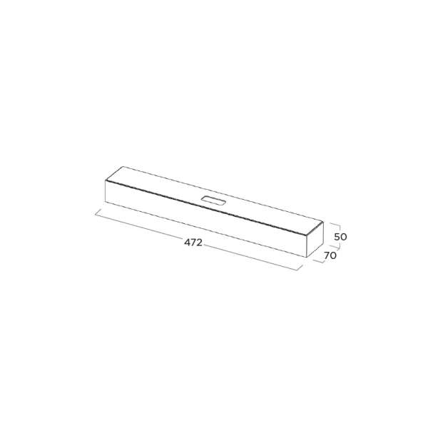 Laikiklis folijai L472mm, tamsiai ruda metallic MODUL