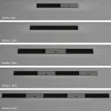 Insert module without lid W1200mm dark brown metallic MODUL