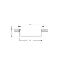 Kanalas įleidžiamas su 2 dangteliais P1800mm, tamsiai rudai metallic MODUL