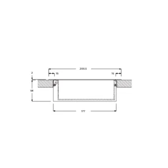 Insert module with 2 lids W2200mm dark brown metallic MODUL