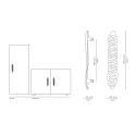 Rankenėlė JALO CC195mm, L280mm, H40mm, P50mm, poliruotas žalvaris
