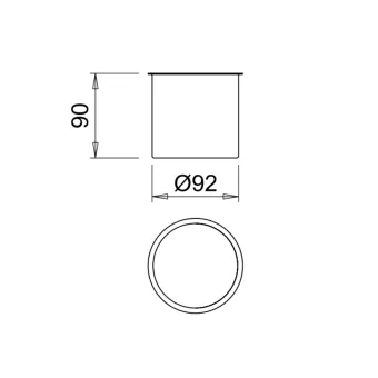 Indelis IO Ø92mm, bronza