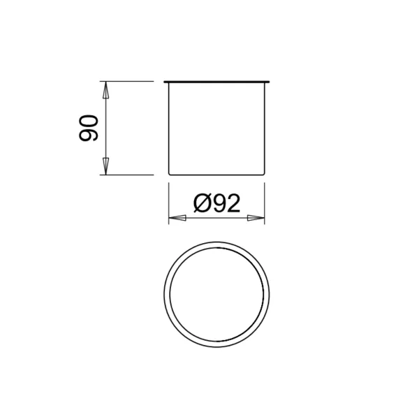Indelis IO Ø92mm, bronza