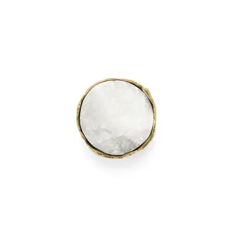 Rankenėlė vieno taško TIFFANY QUARTZ Ø42mm, H31mm, poliruotas žalvaris/kvarcas
