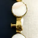 Knob TIFFANY QUARTZ Ø42mm H31mm polished brass/quartz