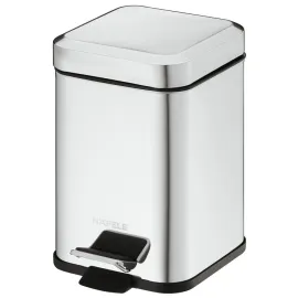 Šiukšliadėžė pedalinė 3l 155x155 H260 ner.plienas