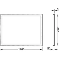 Veidrodis LED 29W 1200x900 HAFELE