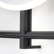 Veidrodis LED apšvietimu IO-D 800x600 220V/105W juoda DL