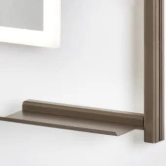 Veidrodis LED apšvietimu IO-D, stačiakampis, 800x600mm, 220V/75W tamsi bronza