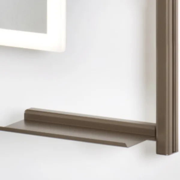 Veidrodis LED apšvietimu IO-D, stačiakampis, 800x600mm, 220V/75W tamsi bronza