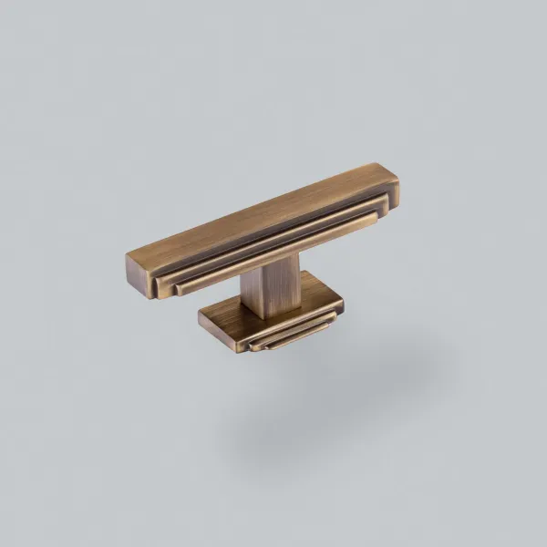 Knob Fitzrovia T L82mm brushed bronze
