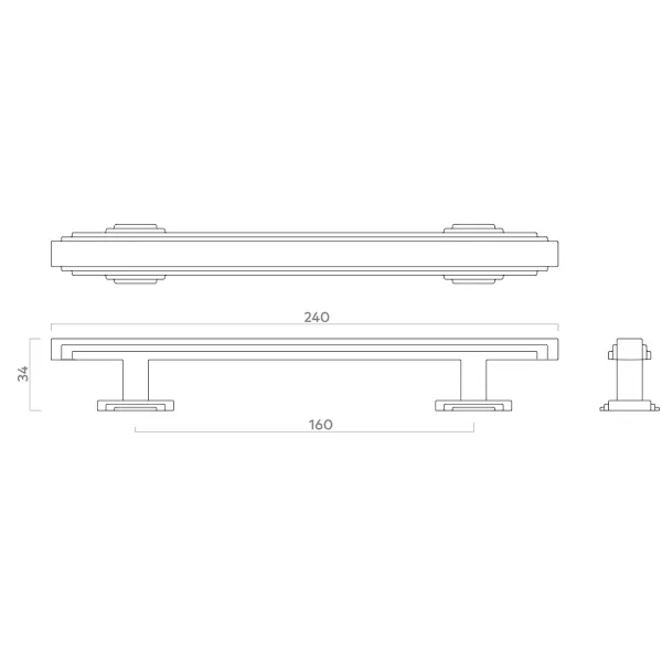 Rankenėlė Fitzrovia CC160mm, L240mm, šlifuotas bronza