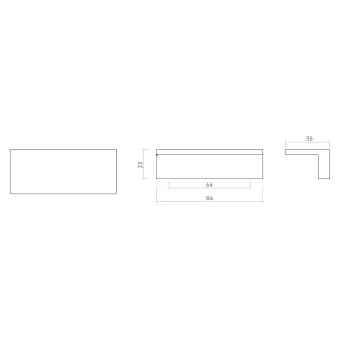 Rankenėlė Geddes CC64mm, L84mm, žalvaris