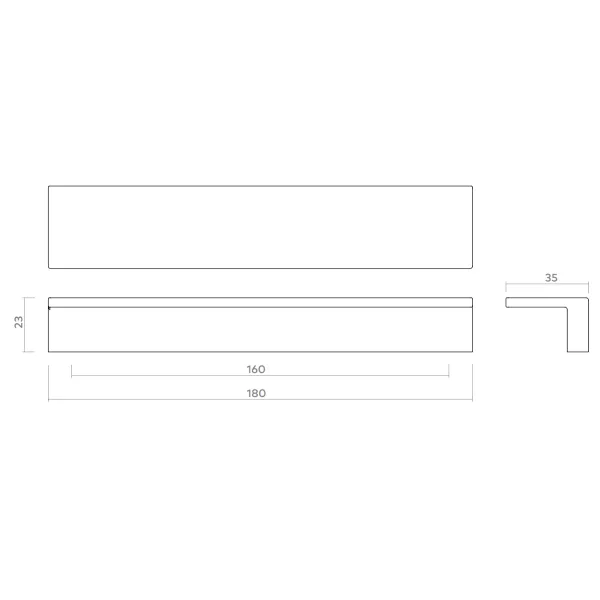 Rankenėlė Geddes CC160mm, L180mm, poliruotas nikelis