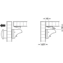 Magnetic lock system for doors with counterpiece, white