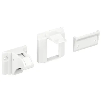 Magnetic lock system for doors with counterpiece, white
