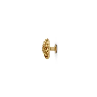 Rankenėlė vieno taško CAVIAR Ø40mm, H28mm, poliruotas žalvaris