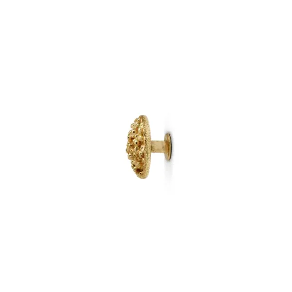 Rankenėlė vieno taško CAVIAR Ø40mm, H28mm, poliruotas žalvaris