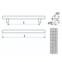 Rankenėlė CC192mm, L272mm, matinis chromas