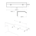 Rankenėlė CURVE CC128mm, L200mm, aliuminis matinė balta