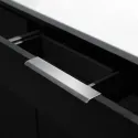 Rankenėlė CURVE CC128mm, L200mm, aliuminis matinė juoda