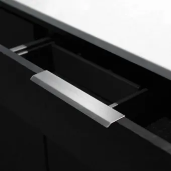 Handle CURVE CC128mm L200mm aluminum matt black 